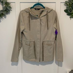 The North Face Women’s Taupe Bayocean Cinch Waist Hoodie Jacket Size Small